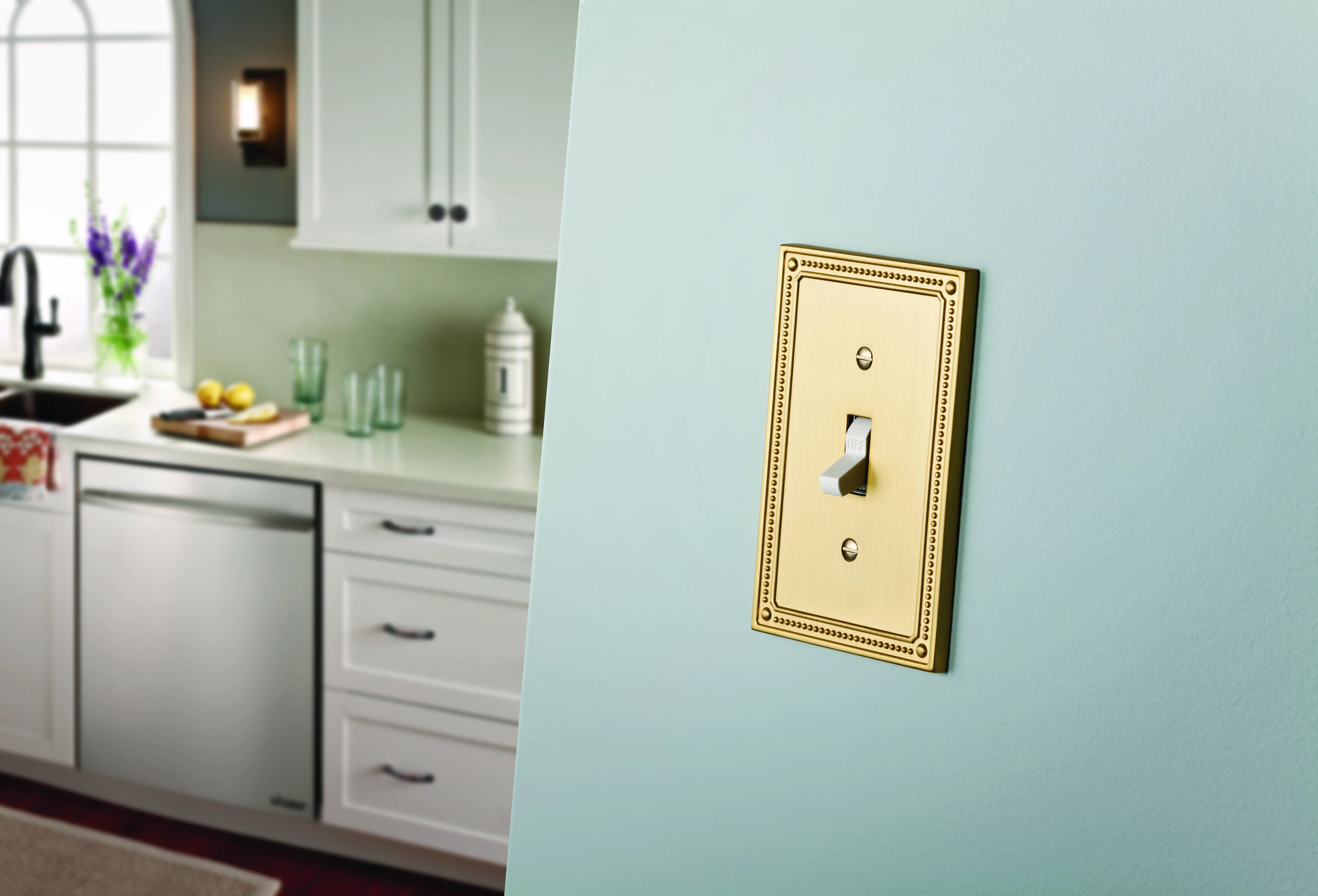 Franklin Brass W35063-BB Beaded Single Switch / GFCI Brushed Brass Cover Plate