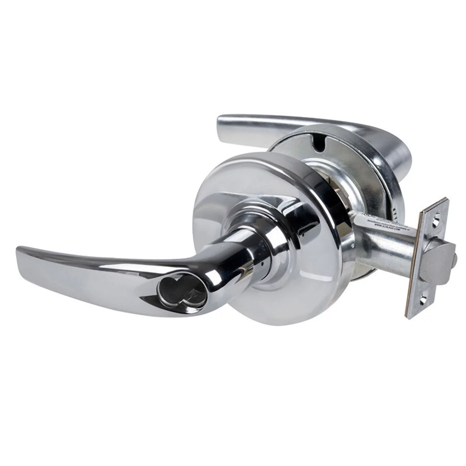 Schlage ND80BD ATH 625 Grade 1 Storeroom Lock Athens Lever SFIC Prep Less Core Bright Chrome Finish Non-Handed