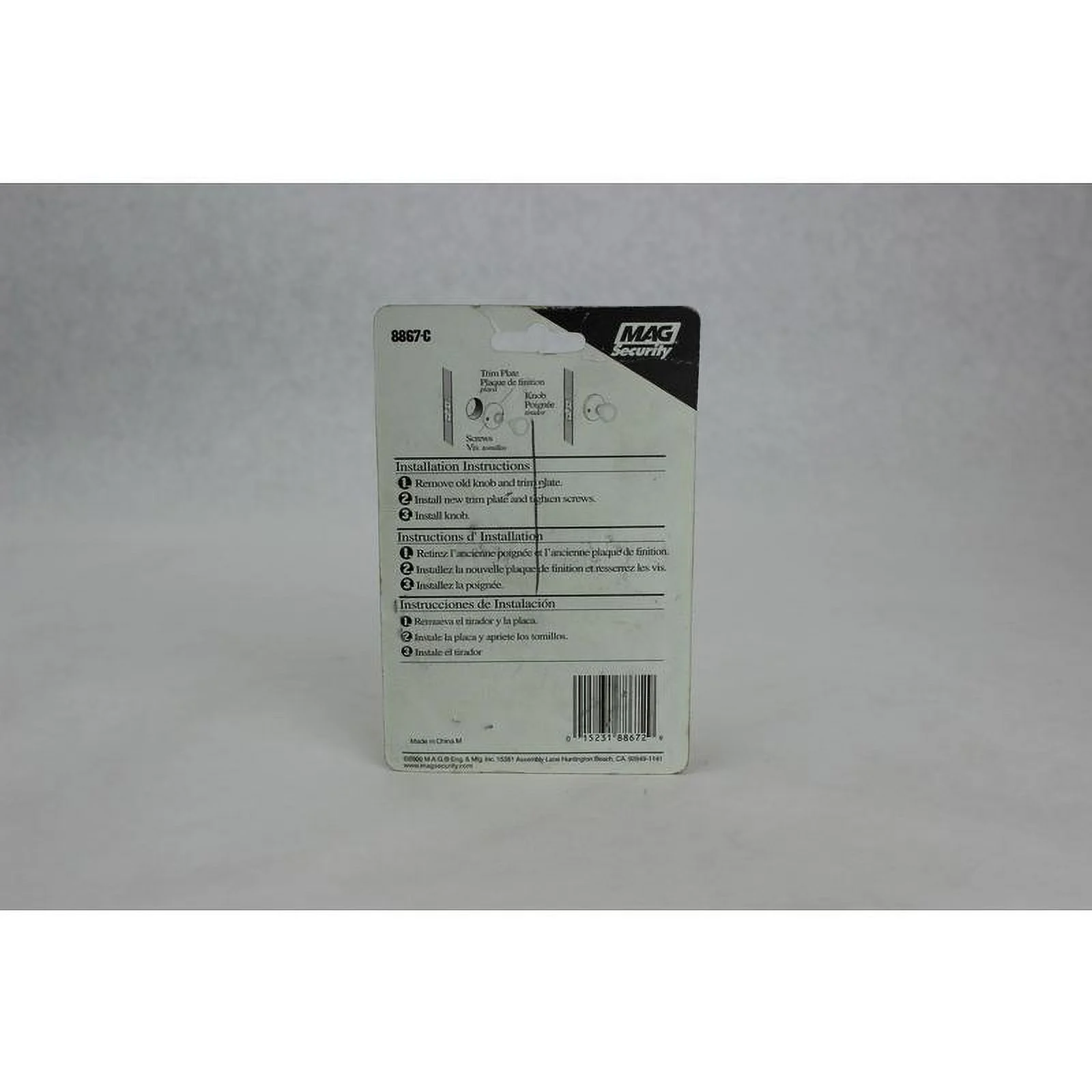 2Pk Chrome Plated Door Knob Rosettes MAG Security Door Knobs 8867-C Chrome