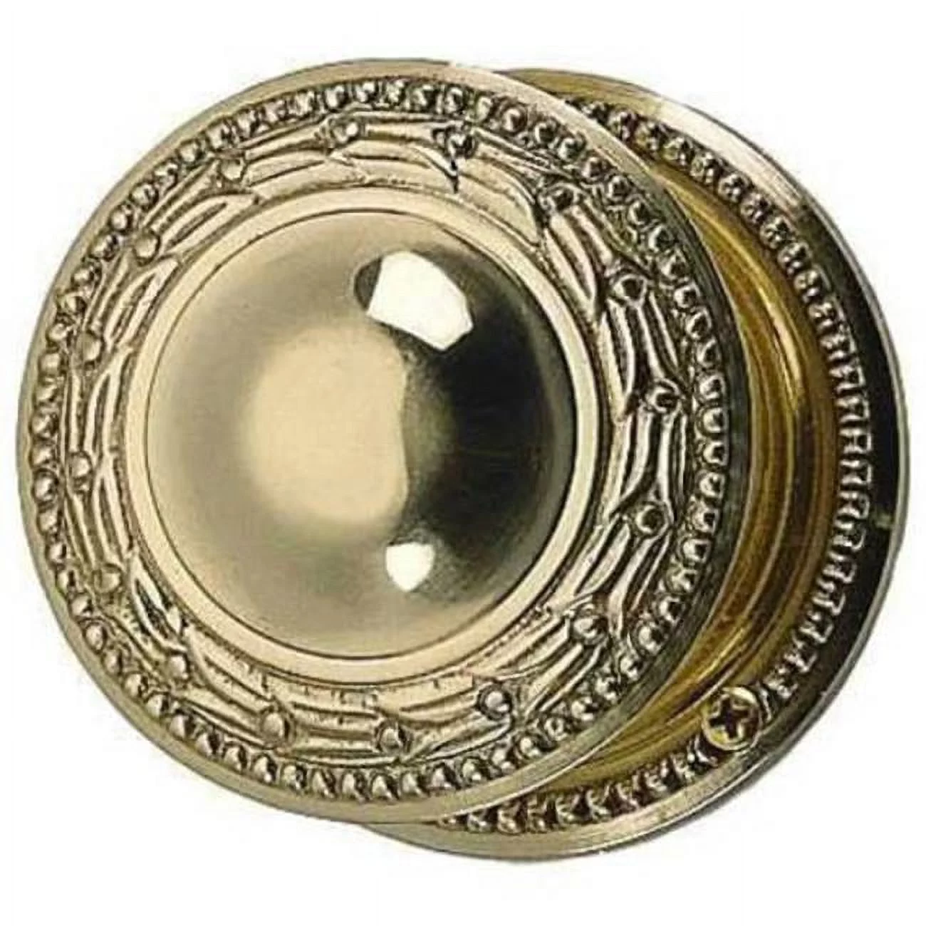 Laurel Knob & Rose Passage Set - Antique Brass
