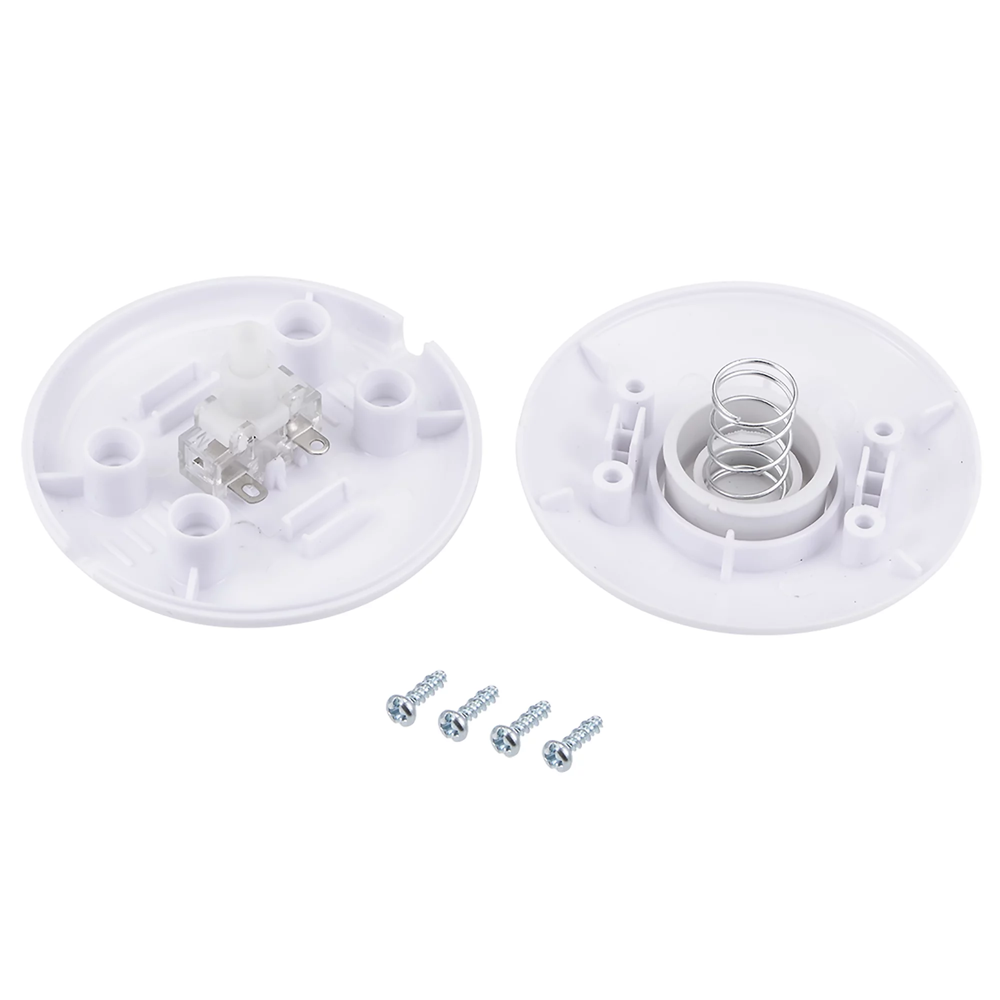 Uxcell Inline Foot Pedal Push Button Switch Round Lamp Light Foot Control white