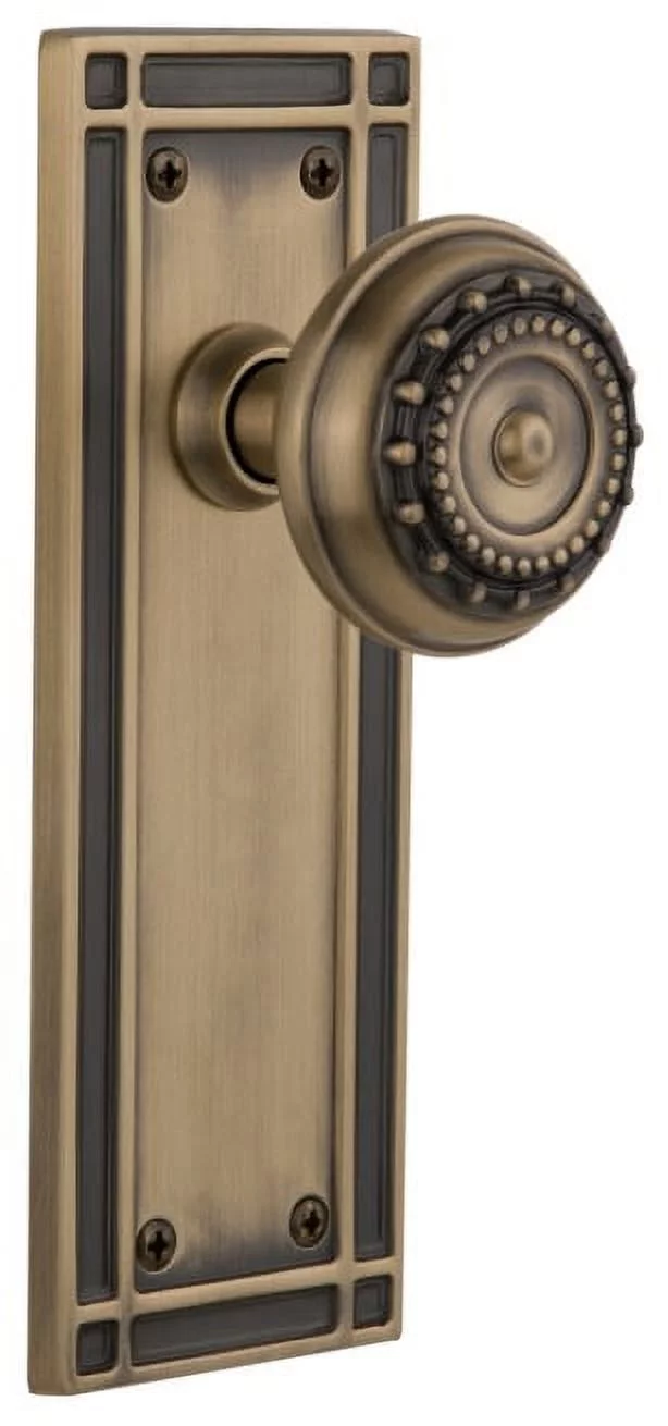 Nostalgic Warehouse Mismea_Sd_Nk Meadows Solid Brass Single Dummy Door Knob - Brass