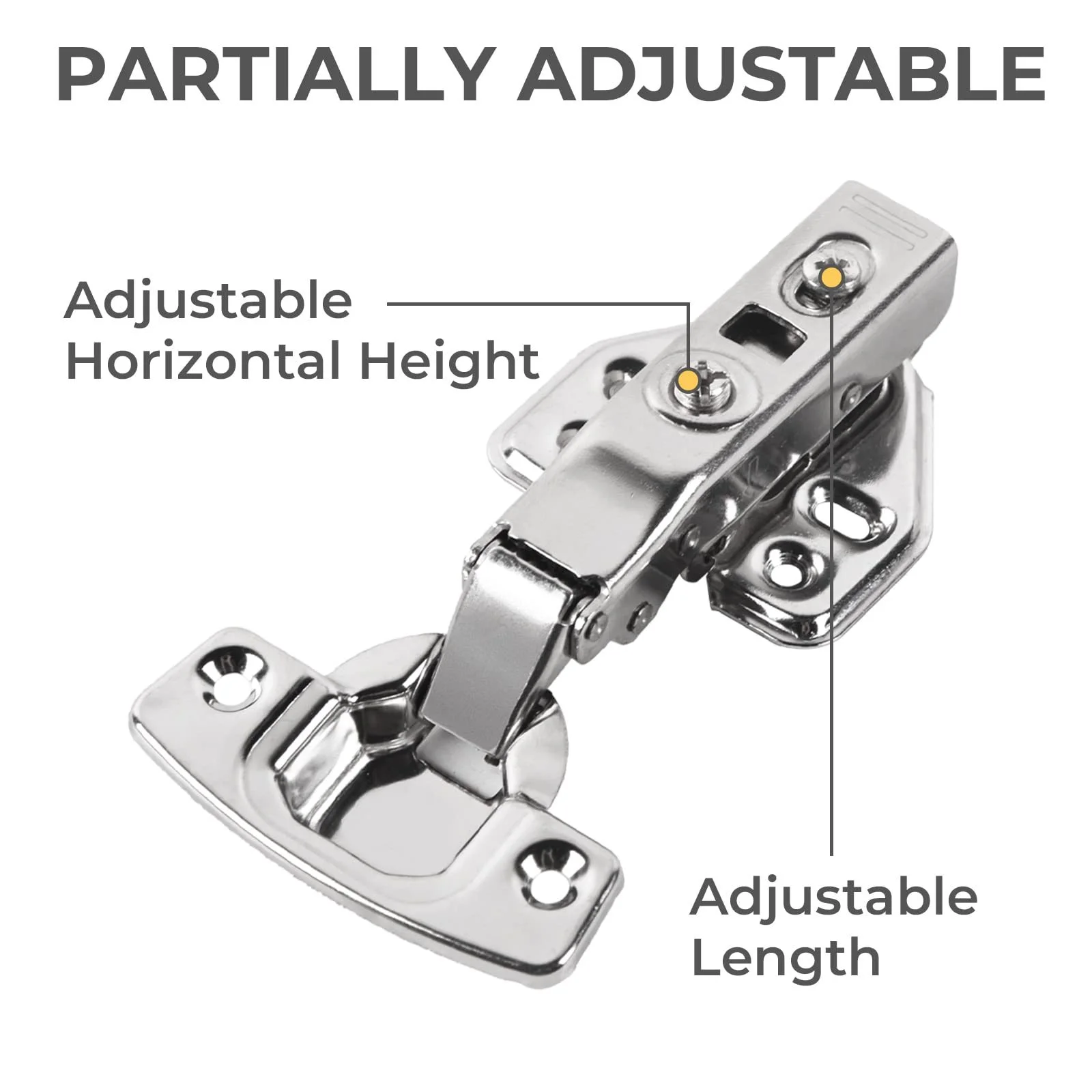Precision Stainless Steel Soft Close Cabinet Hinges - 20 Pack - Upgrade Your Cabinets