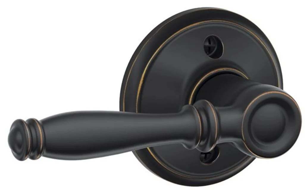 Schlage Birmingham Lever Non-Turning Lock, Aged Bronze (F170 BIR 716)