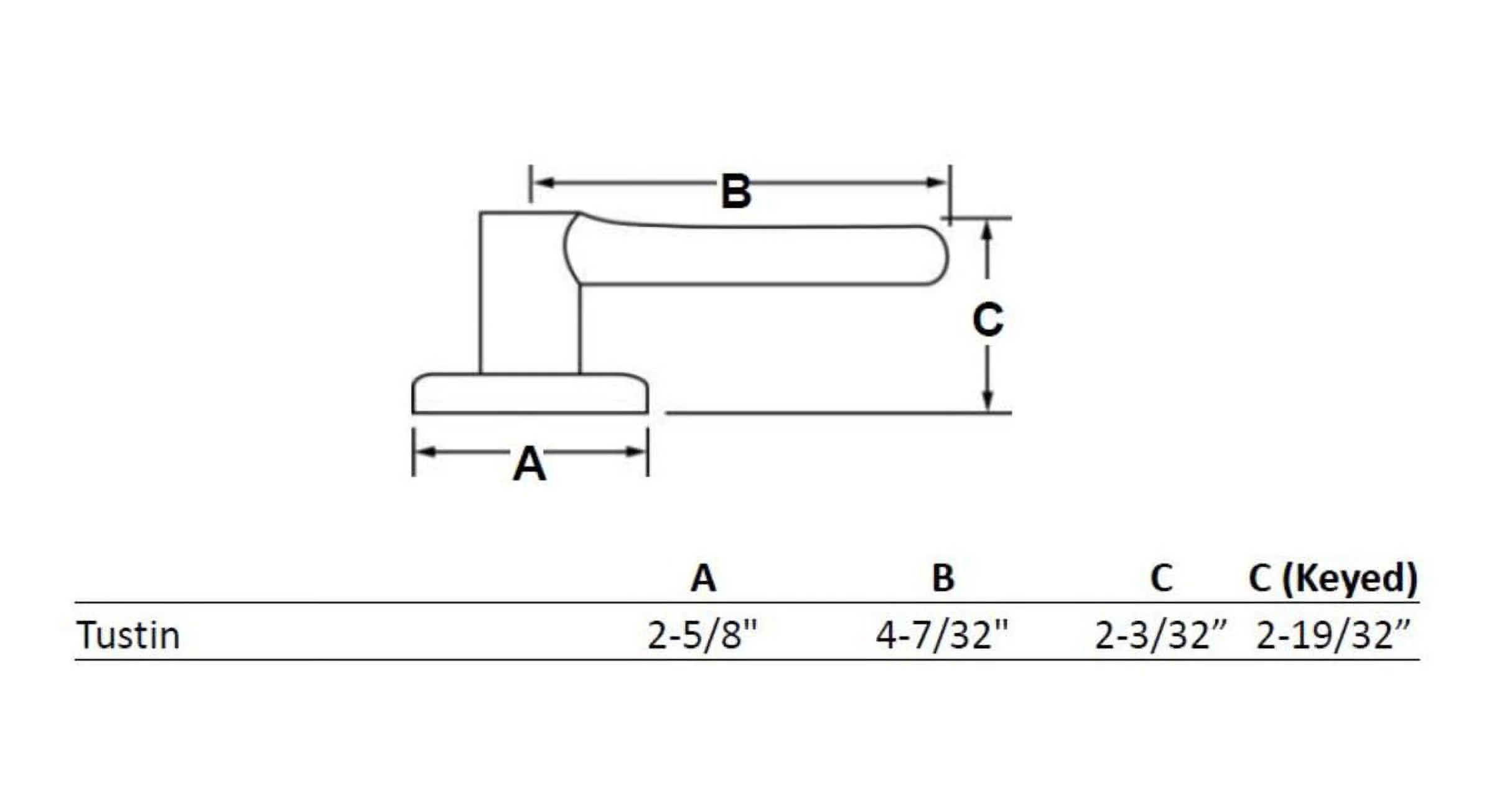 Tustin Lever Half Dummy in Venetian Bronze