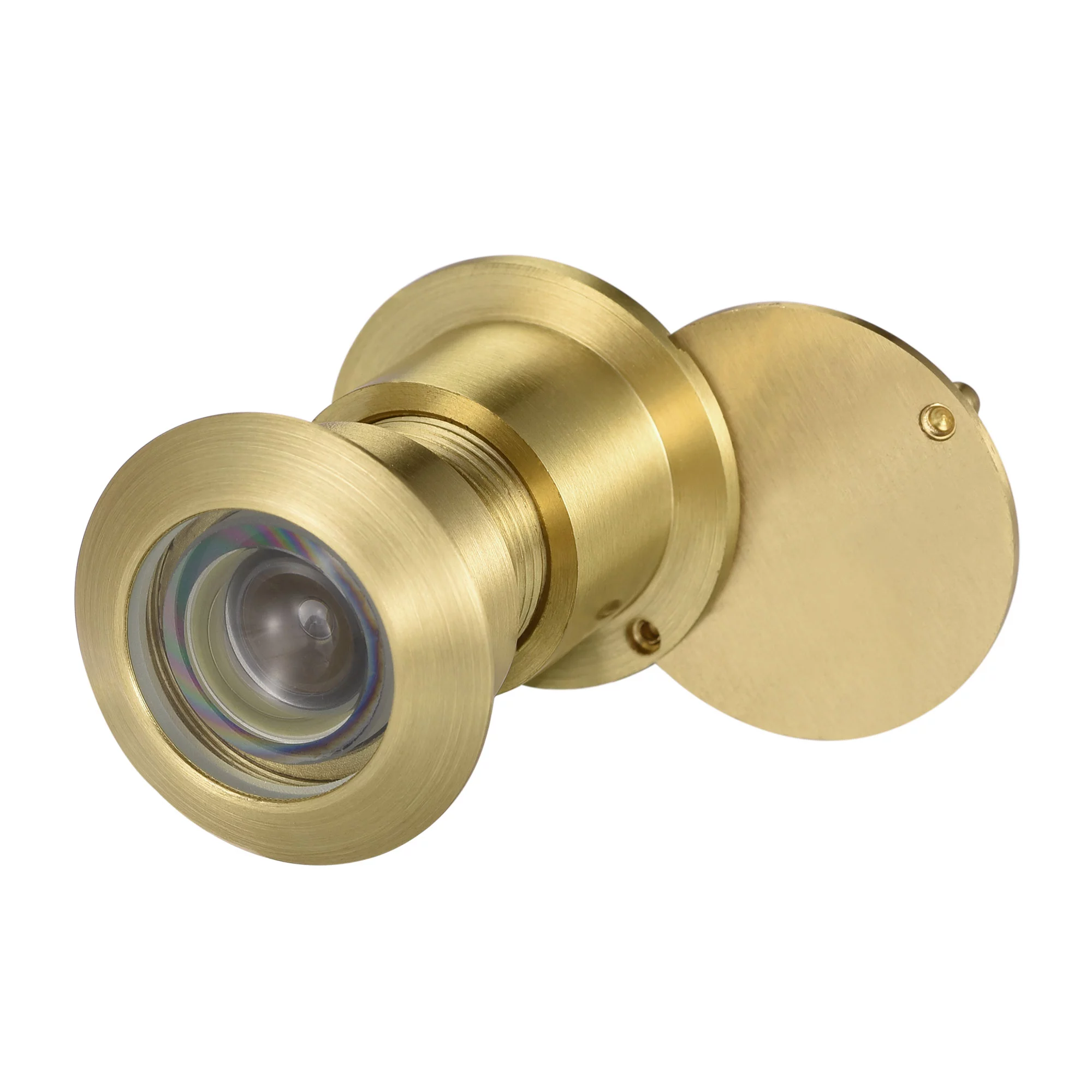 Uxcell 220-degree Brass Door Viewer with Rotating Cover for 40-55mm Doors, Satin Gold Finish