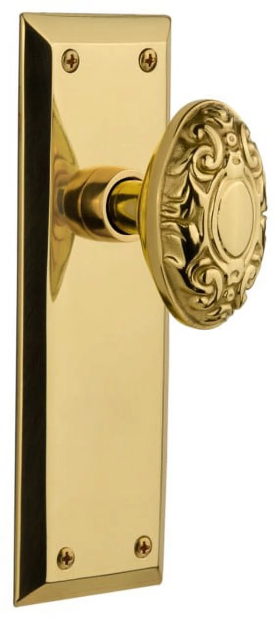 Nostalgic Warehouse Nykvic_Prv_238_Nk Victorian Solid Brass Privacy Door Knob Set - Brass