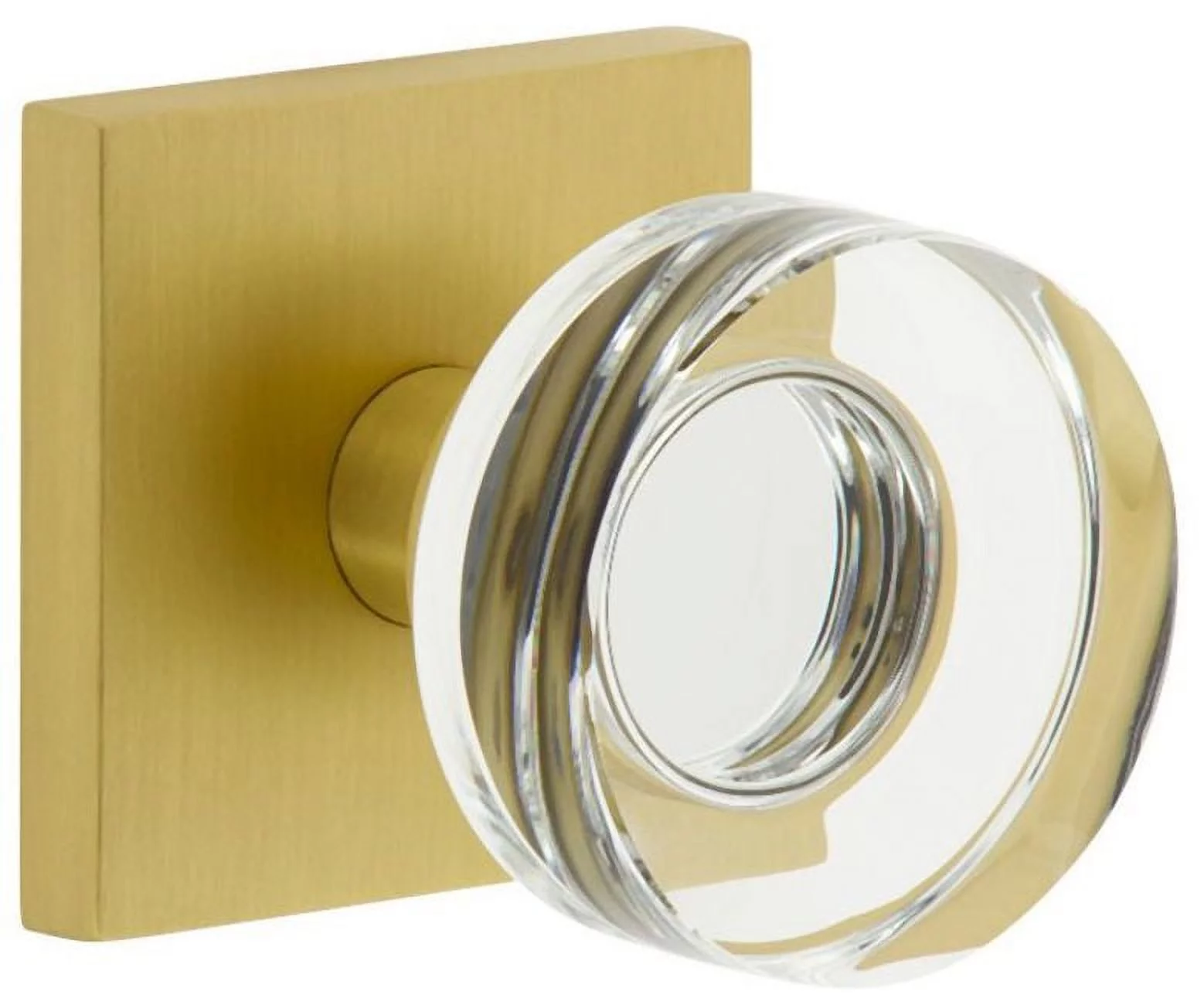Viaggio Qadclc_Prv_238 Quadrato Solid Brass Privacy Door Knob Set - Brass