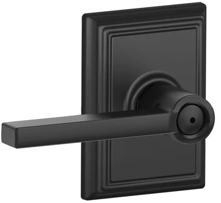 Schlage F40-Lat-Add Latitude Privacy Door Lever Set - Black
