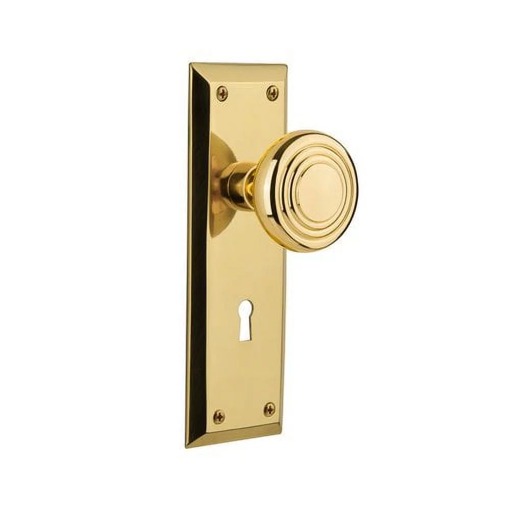 Nostalgic Warehouse Nykdec_Prv_238_Kh Deco Solid Brass Privacy Door Knob Set - Chrome