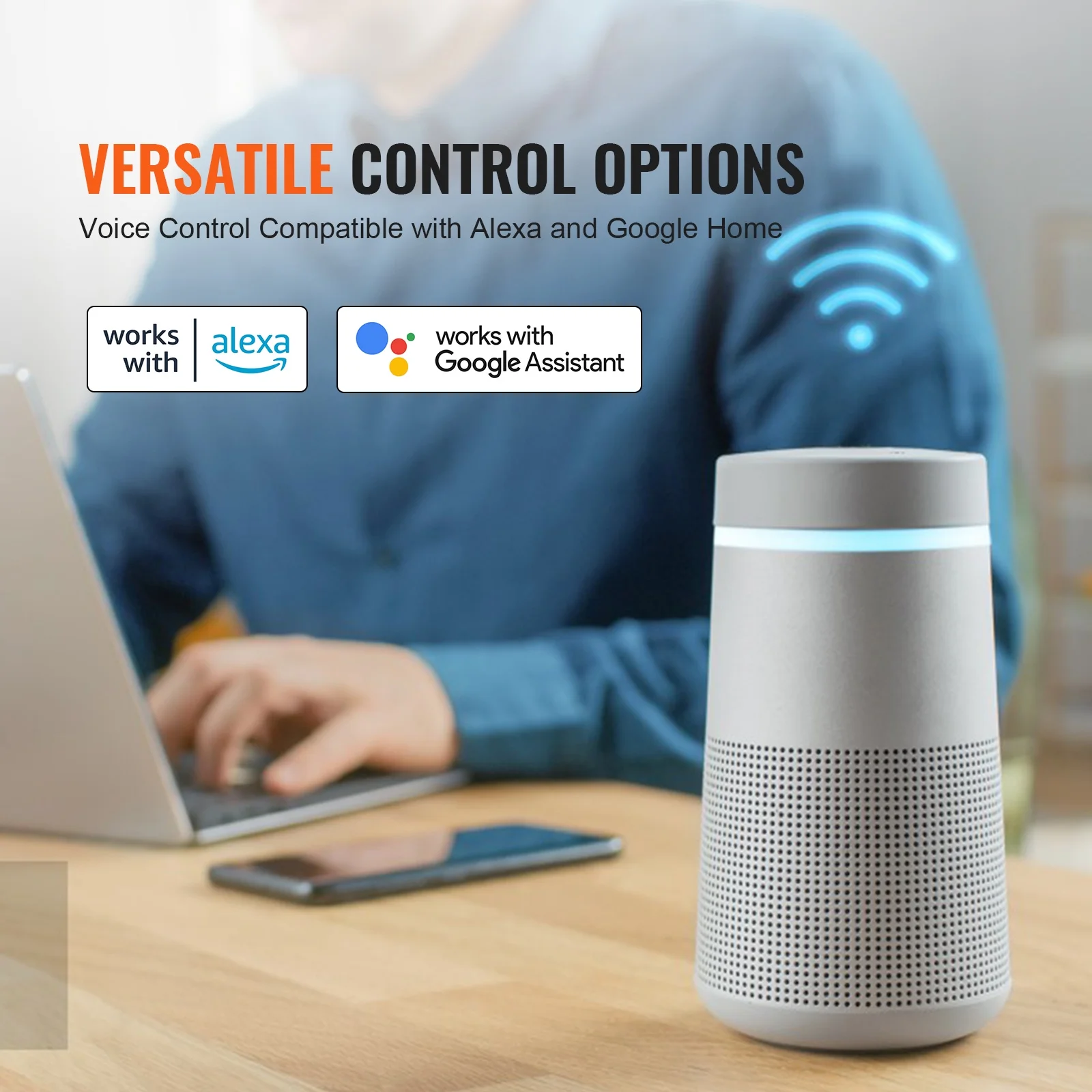 SKYSHALO Smart Light Dimmer Switch Wi-Fi 2.4GHz LED Dimmable Switch Remote Control