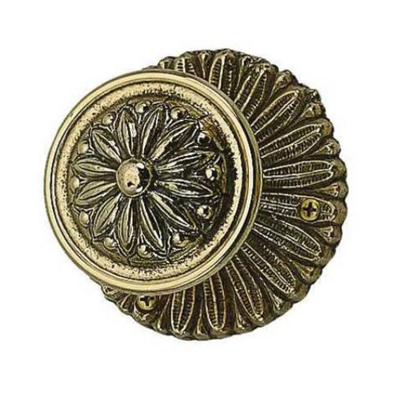 Helios Knob &  Rose Passage Set - Antique Brass