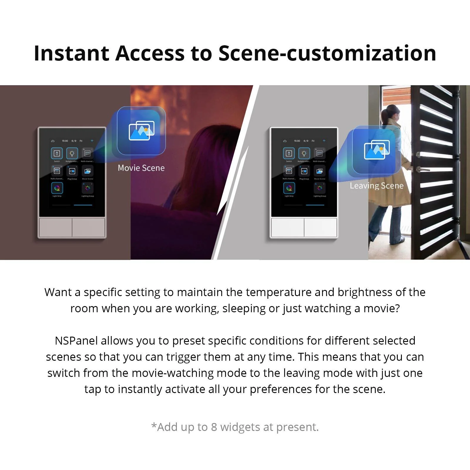 Sonoff WiFi Smart Scene Wall Light Switch Touch Panel Smart Home Center Control