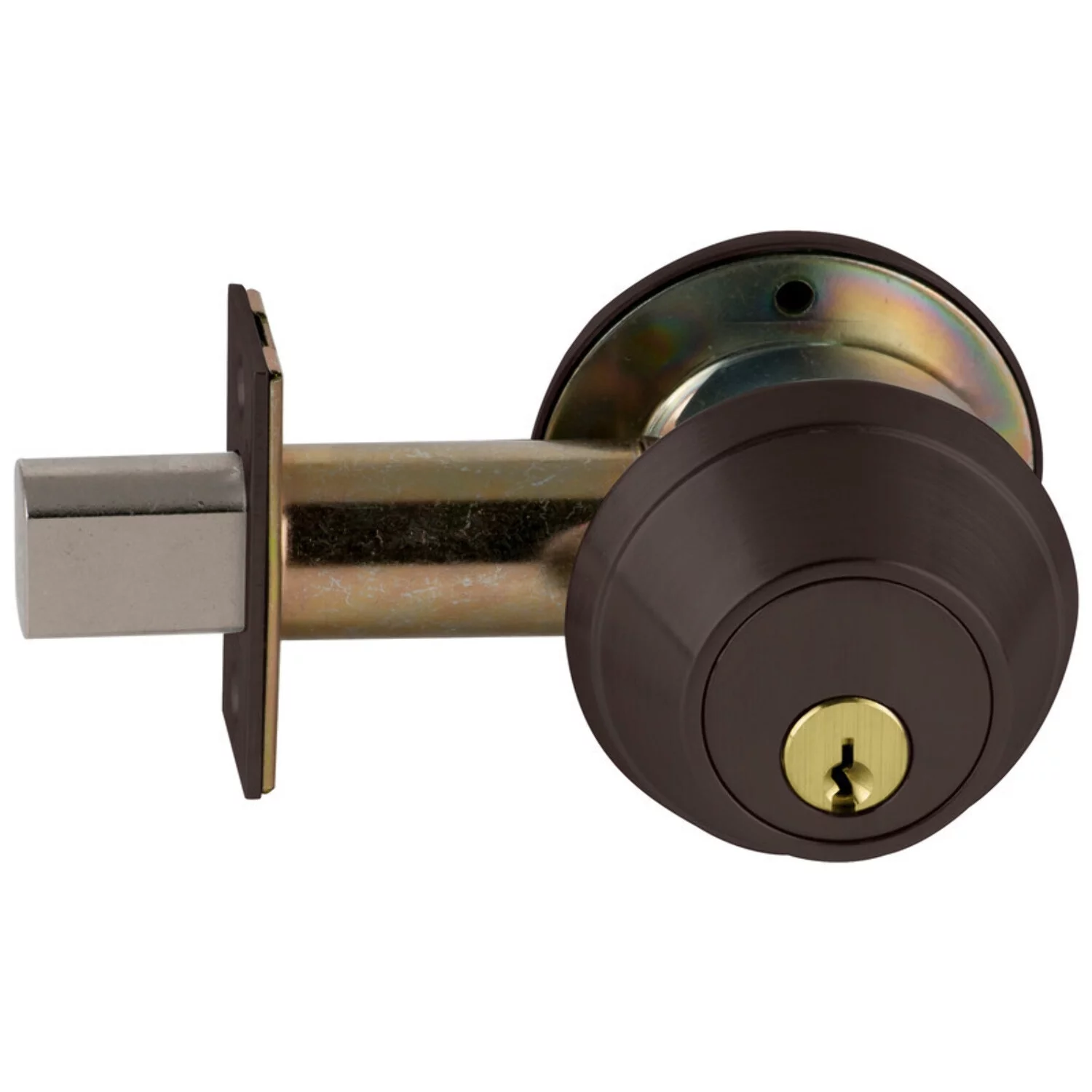 Schlage B662P 643E Grade 1 Double Cylinder Deadbolt 2-3/4 Backset Conventional 6-Pin Cylinder Keyed 5 Aged Bronze Finish