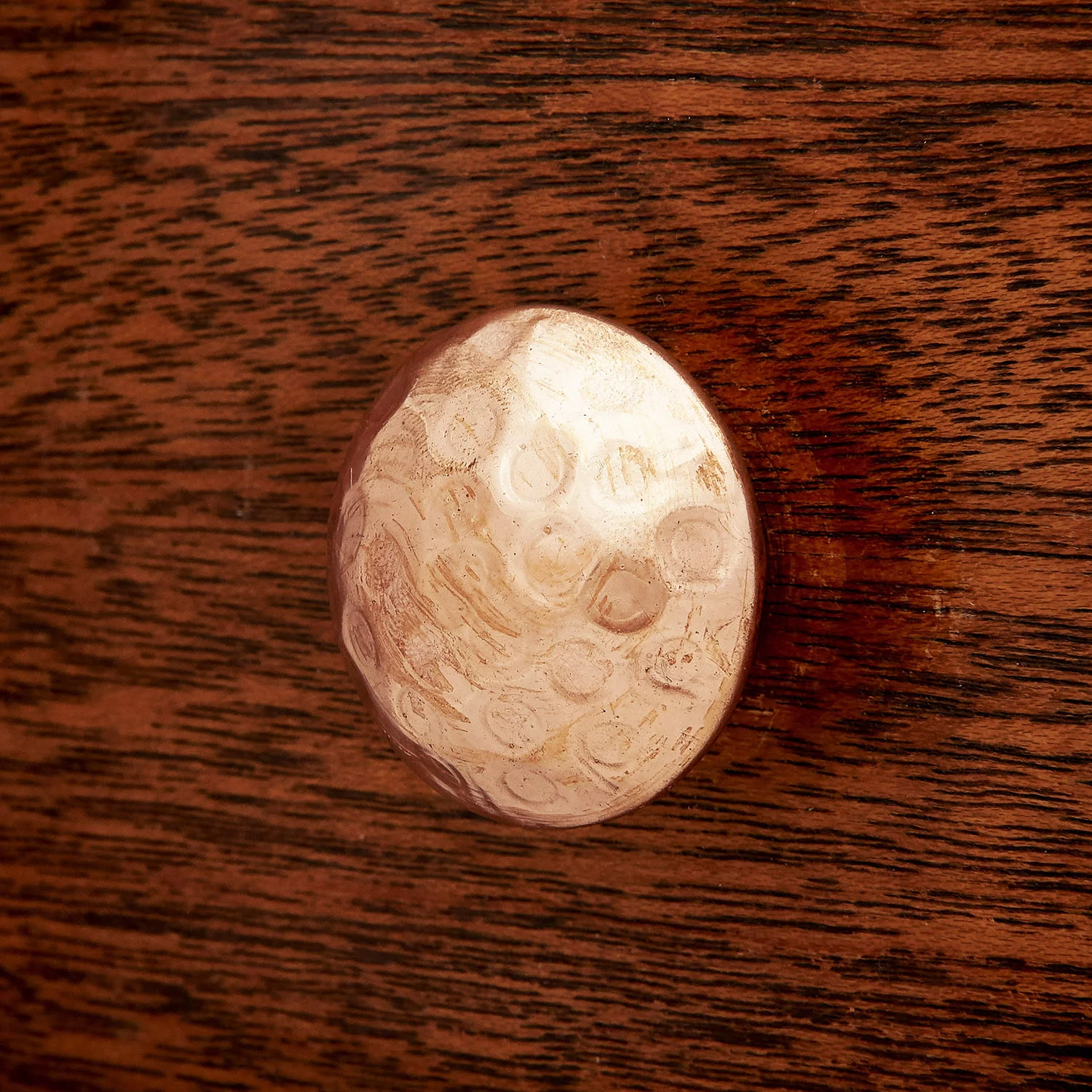 Hammered Copper Brass Knobs - Pack of 12