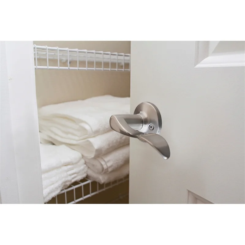 Design House 727925 Stratford Right-Hand Dummy Door Lever Satin Nickel