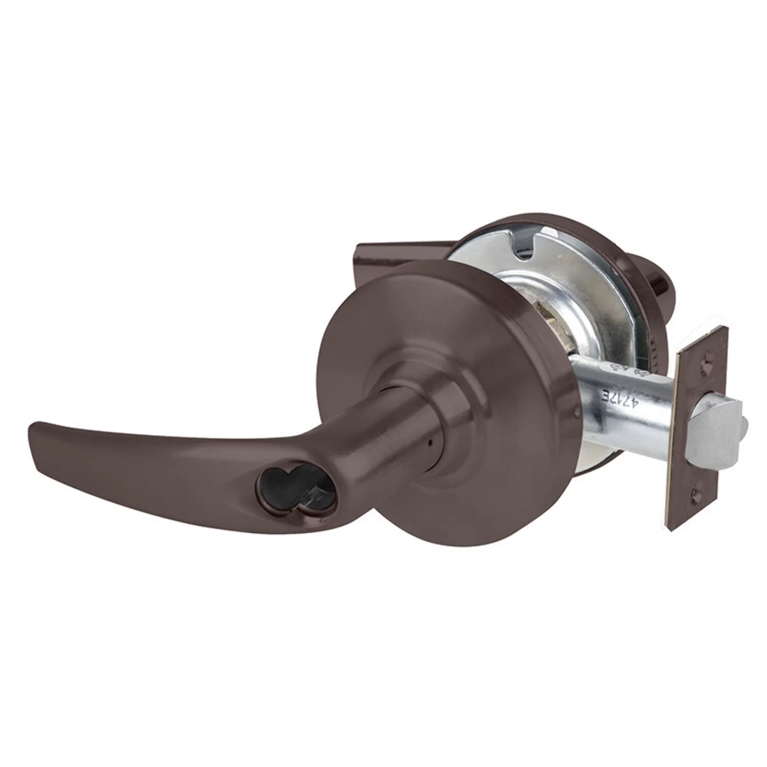 Schlage ND94JD ATH 613 Grade 1 Classroom Lock Athens Lever Schlage FSIC Prep Less Core Oil Rubbed Bronze Finish Non-Handed