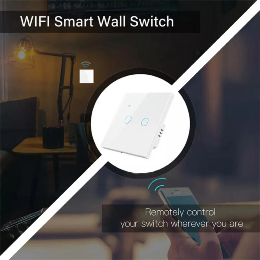 TUYA WiFi Touch Smart Light Switch NO Neutral Wire Required 1/2/3/4 Gang
