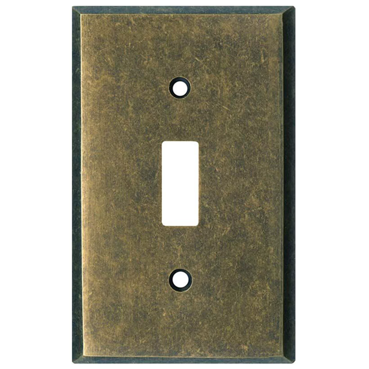 Switch Hits Dark Mottled Antique Brass - Single Toggle Switch Plates