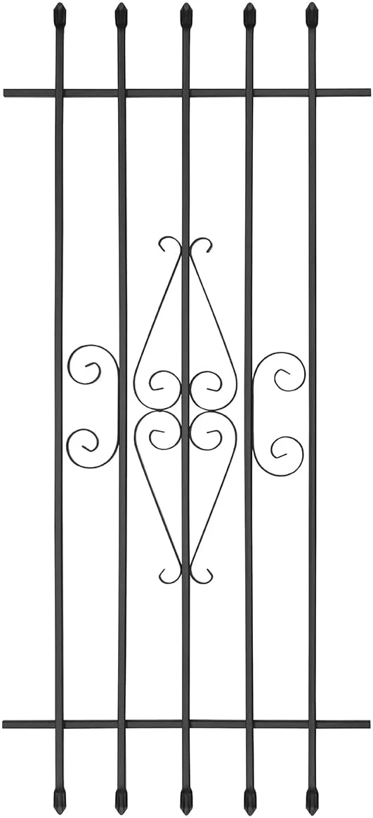Grisham Spear Point Window Bar Guard,Security Bars for Windows Prevent Burglary(30x54, Black,Installation accessories are not included.)
