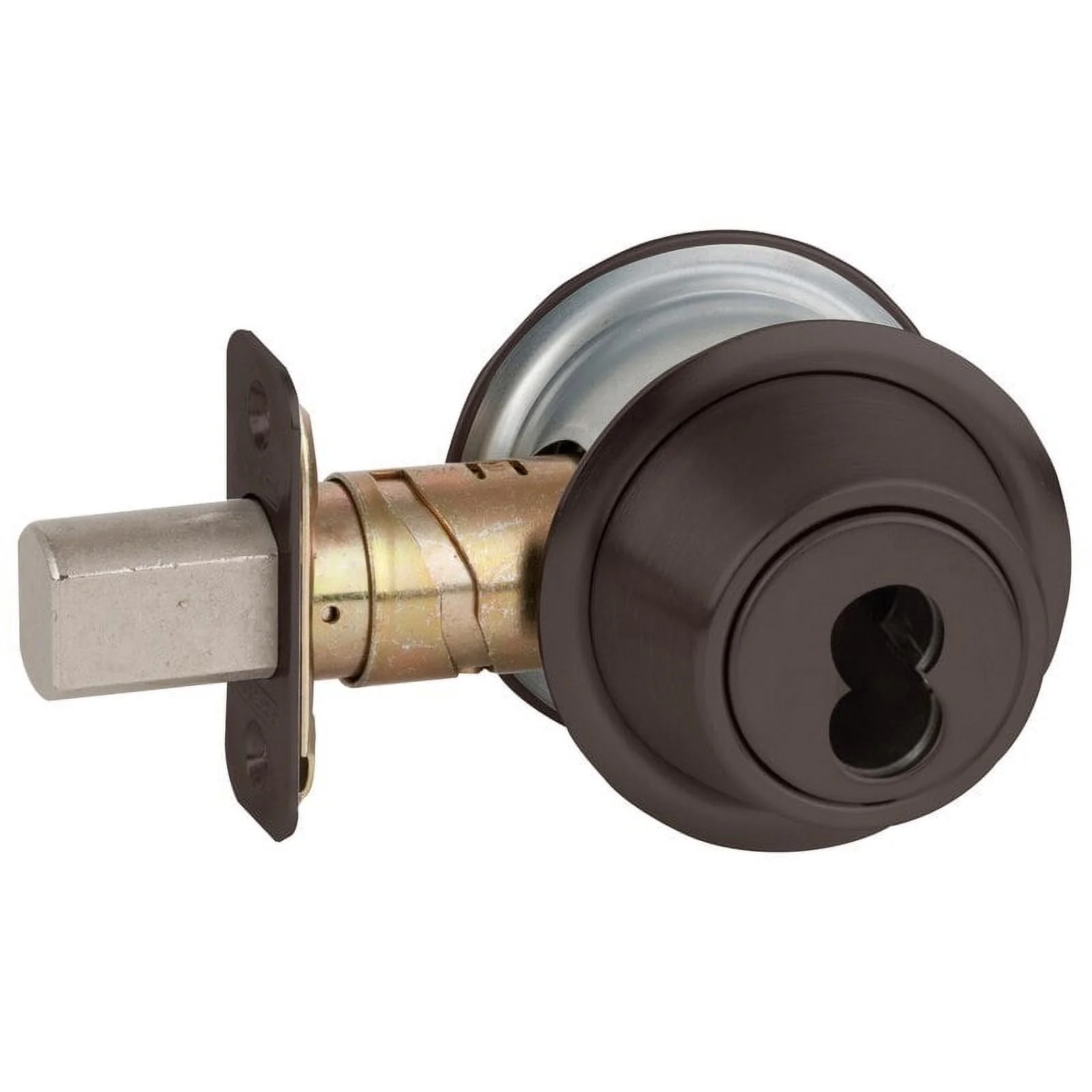Schlage B562J 613 Grade 2 Double Cylinder Deadbolt Schlage FSIC Less Core Adjustable 2-3/8 and 2-3/4 Backset Dark Oxidized Satin Bronze Oil Rubbed Finish