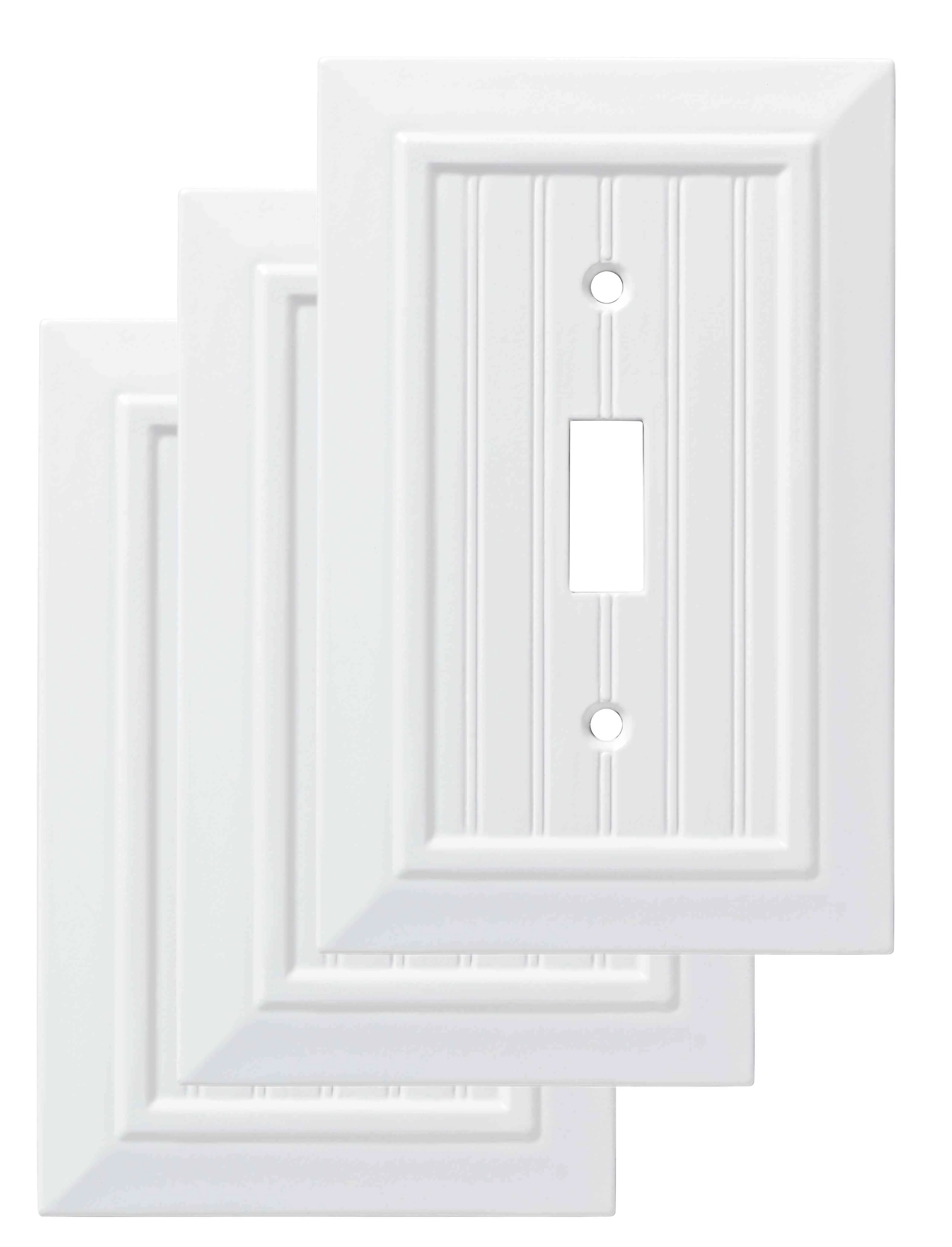Franklin Brass Classic Beadboard Single Switch Wall Plate, 3 Pack