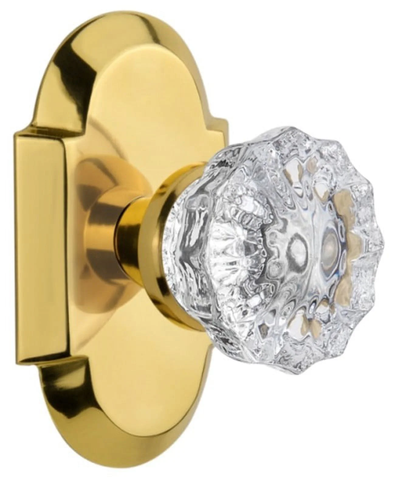 Nostalgic Warehouse Cotcry_Dp_Nk Vintage Crystal Dummy Door Knob Set - Brass