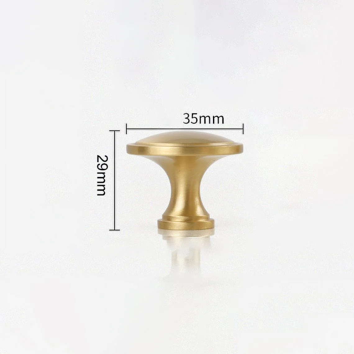 10PCS Single Hole Brass Cabinet Knob for Kitchen Cupboard Doors Closet Hardware
