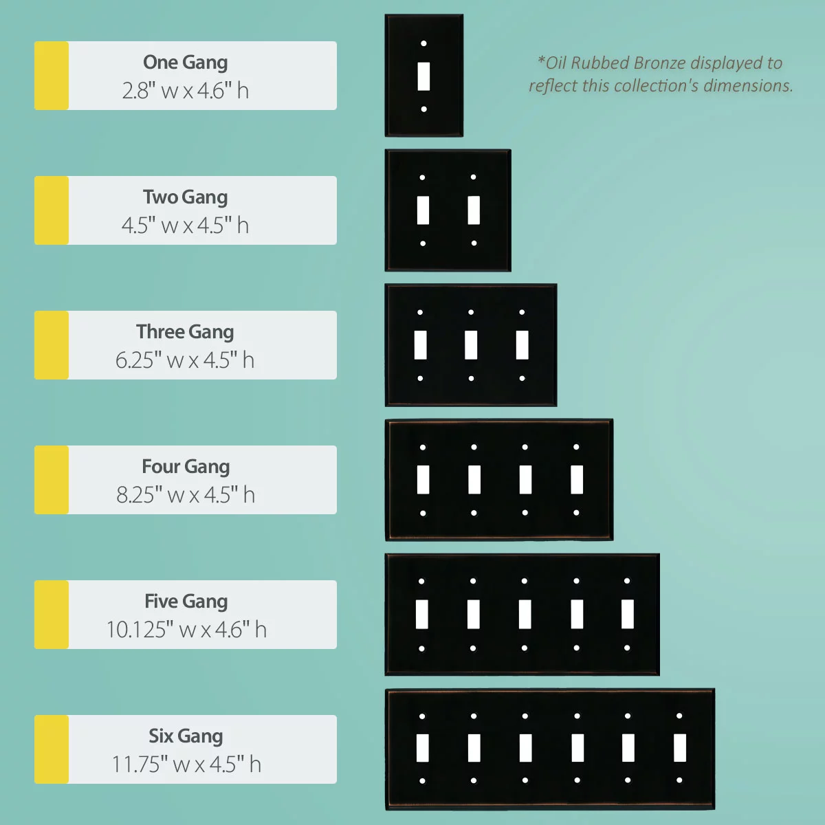 Switch Hits Dark Mottled Antique Brass - Single Toggle Switch Plates