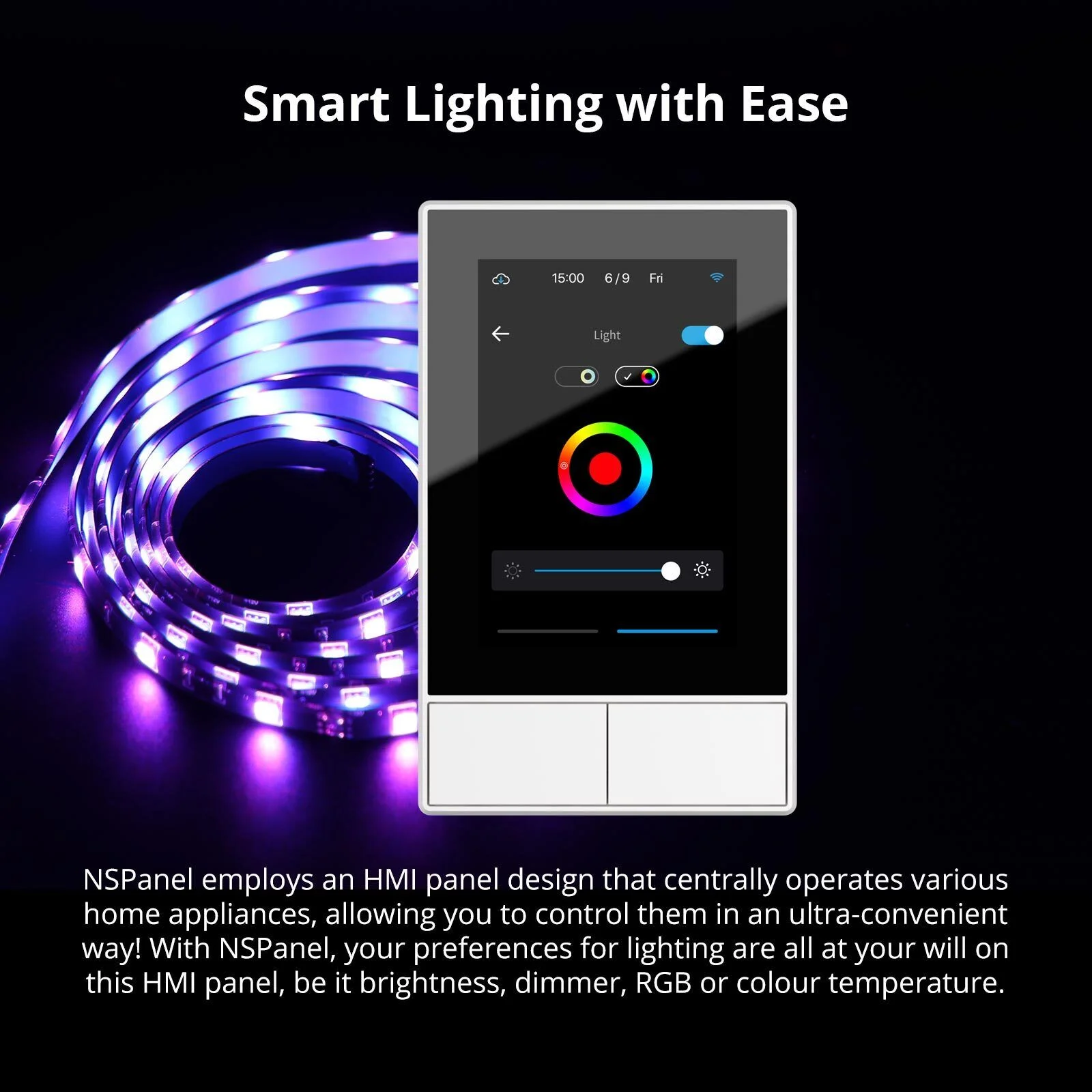 Sonoff WiFi Smart Scene Wall Light Switch Touch Panel Smart Home Center Control