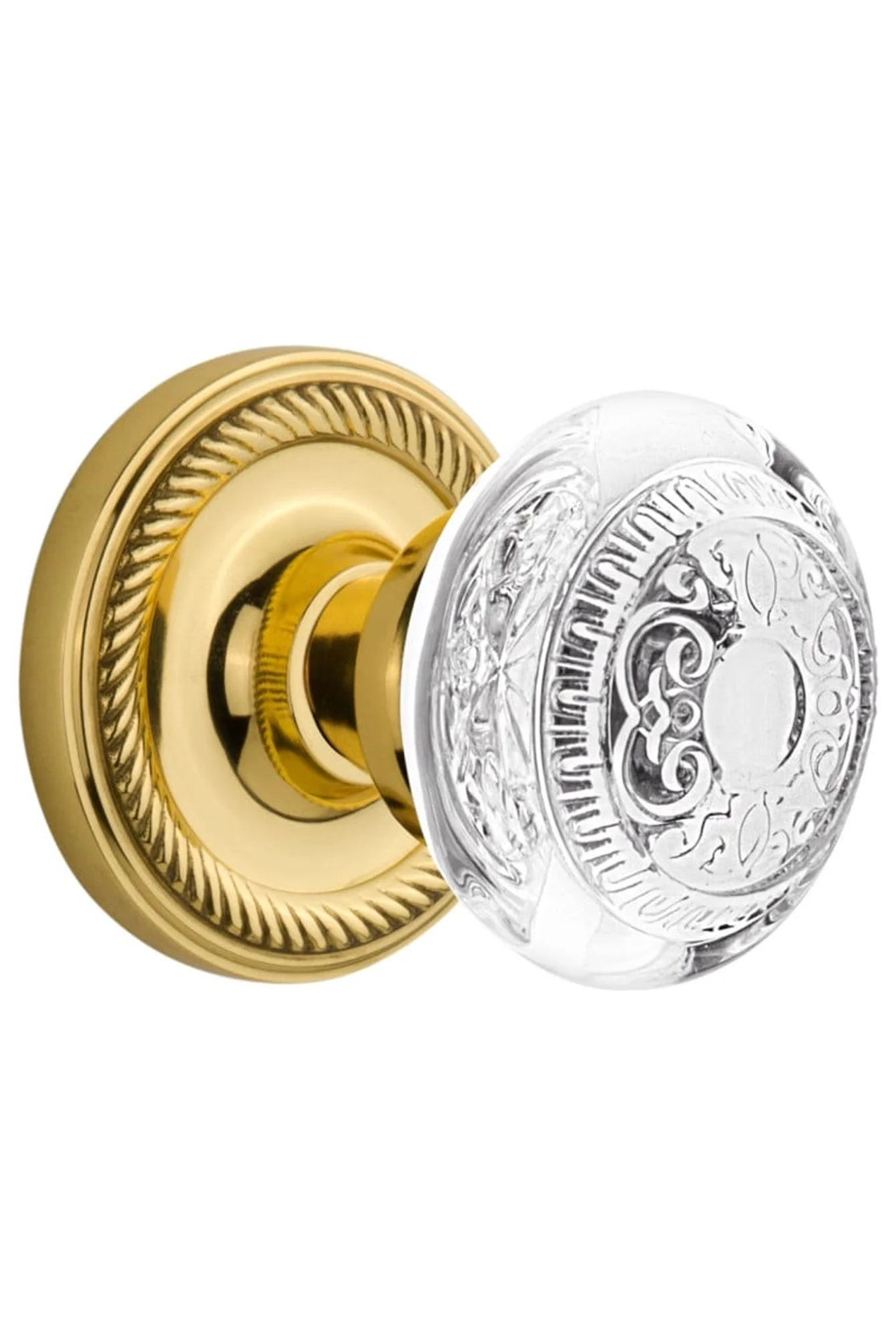 Nostalgic Warehouse Egg and Dart Interior Mortise Door Knob with Rope Rosette