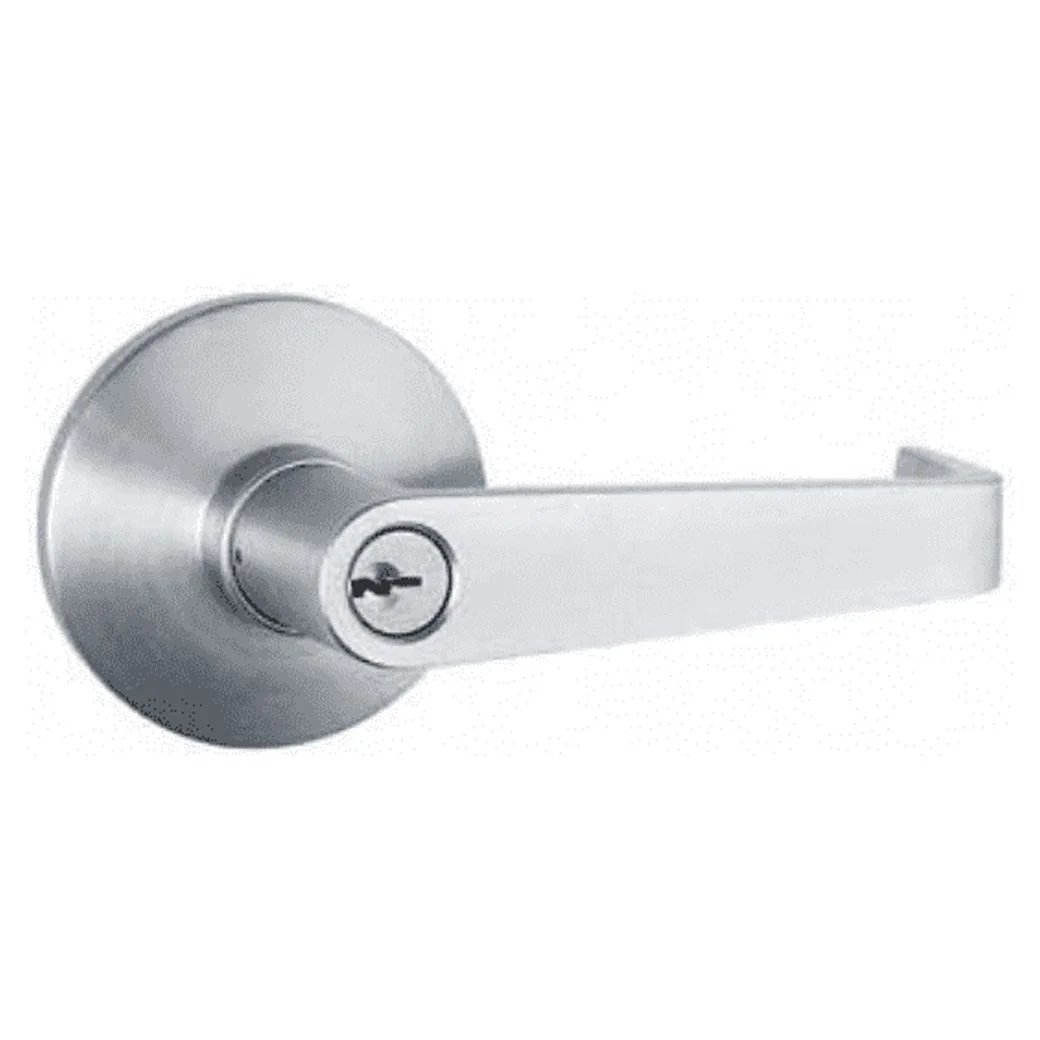 CRL DL51LKDA Satin Chrome Panic Exit Device Trim Accessory - Keyed Randomly Lever Handle Entry