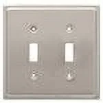 (10 Pack) Franklin Brass Country Fair Double Switch Wall Plate in Satin Nickel