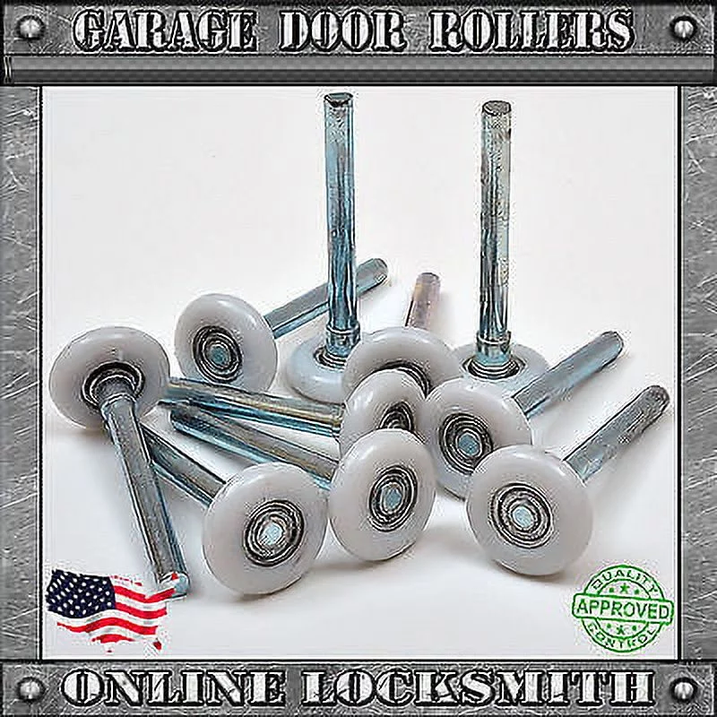 Garage Door Rollers Nylon Wheel Heavy Duty Quiet 11 Ball Bearing 4