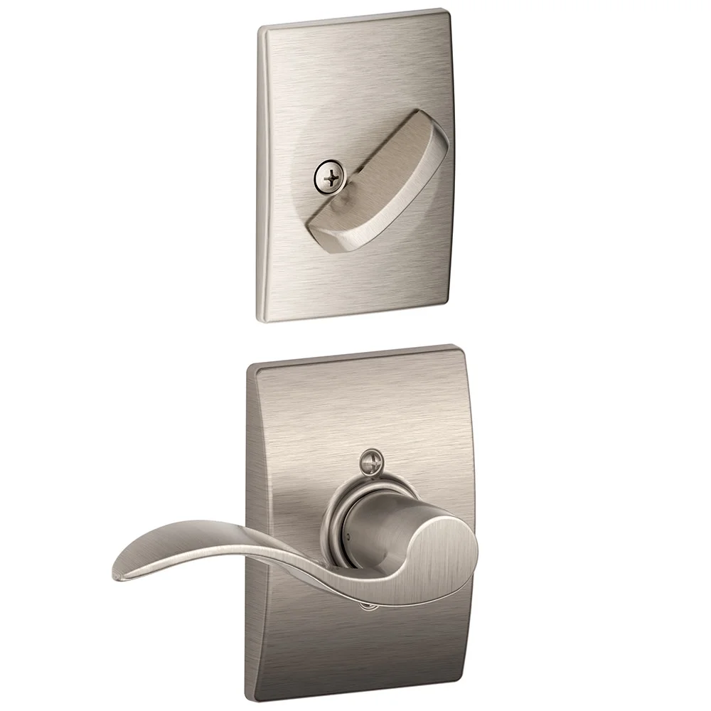 Schlage F59-Acc-Cen-Rh Accent Right Handed Single Cylinder Interior Pack - Nickel