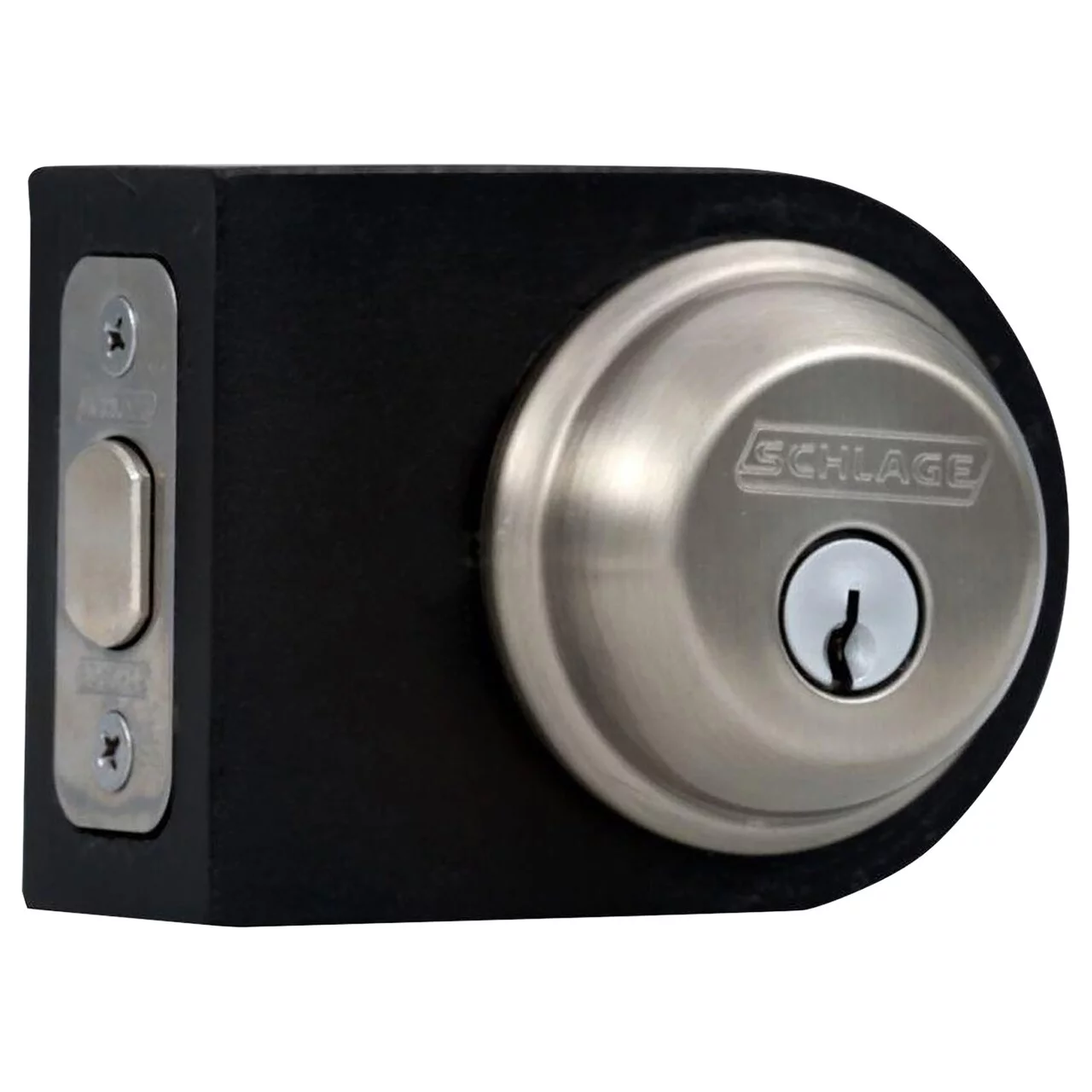 Schlage Residential B62 622 KA4 Grade 1 Double Cylinder Deadbolt Lock Conventional Cylinder 5 Pins Keyed Alike Group of 4 Dual Option Latch Flat Black Coated Finish