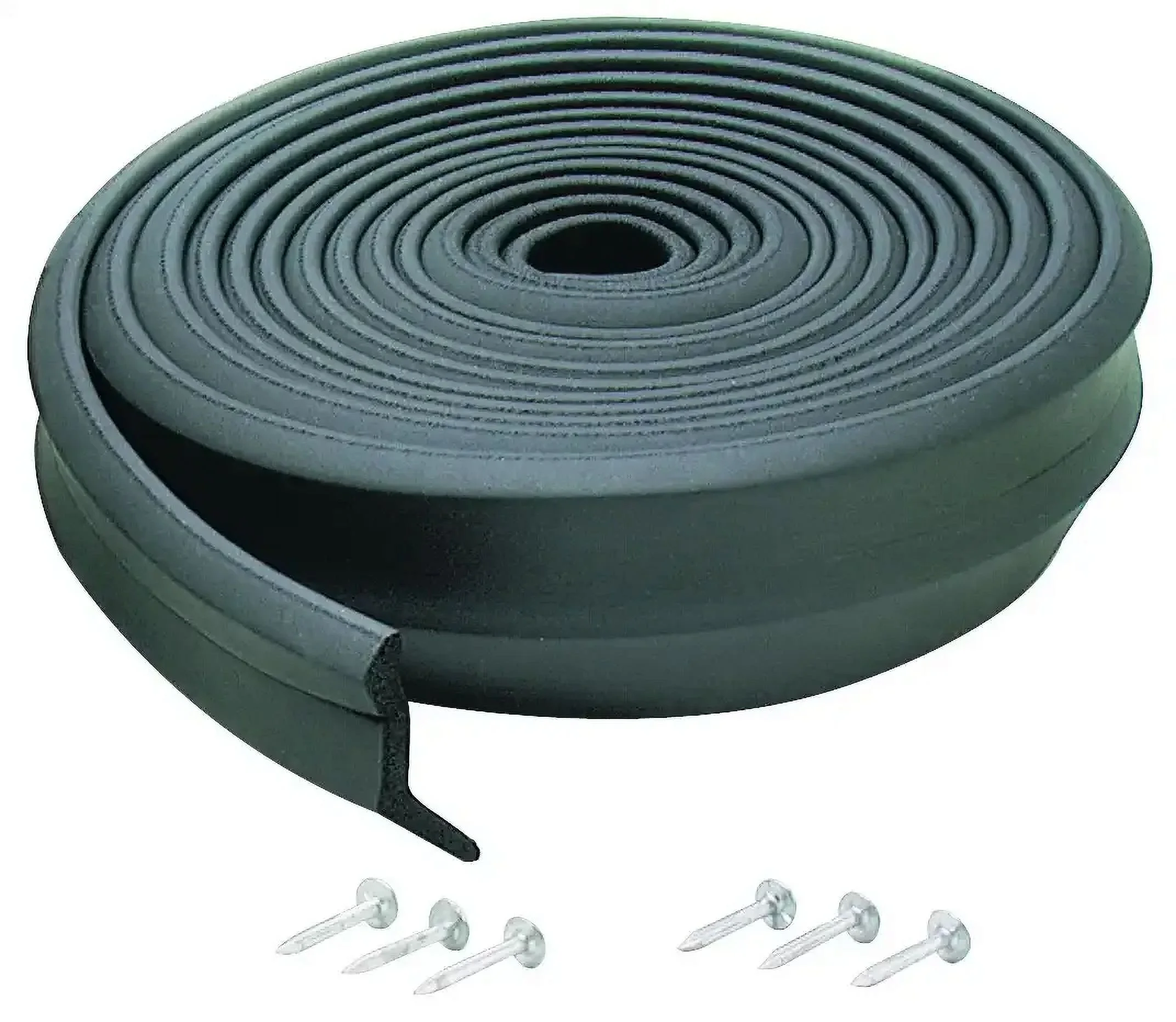 MD 03723 Black 9 Foot Garage Rubber Door Bottom.