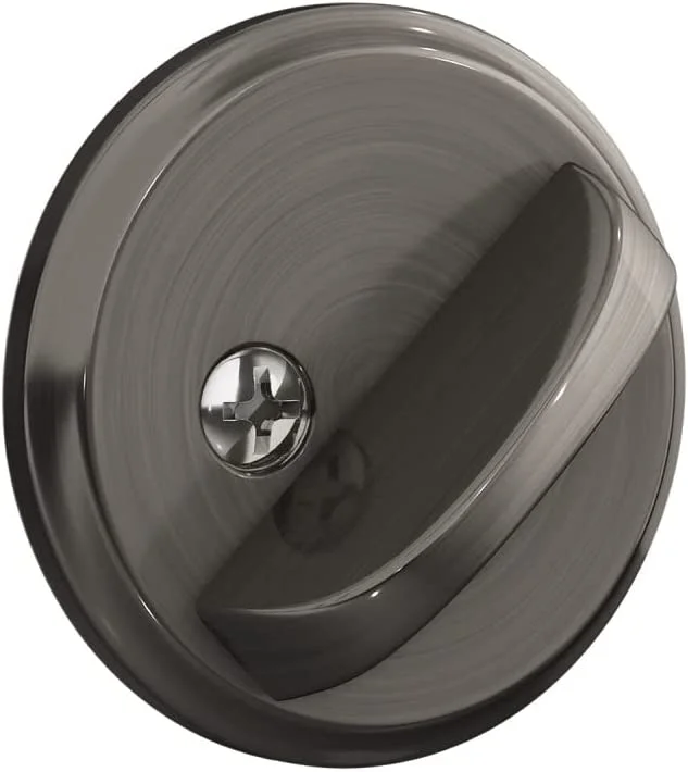 SCHLAGE B Deadbolt, Keyed 1 Side, Antique Pewter Antique Pewter Keyed 1 Side