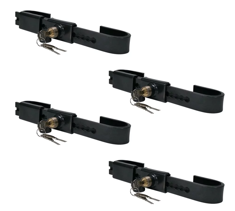 (4 Pack) Steel Cargo Door Lock/Shipping Container Lock w/ 3 Keyed Alike Keys, Range 11-1/4