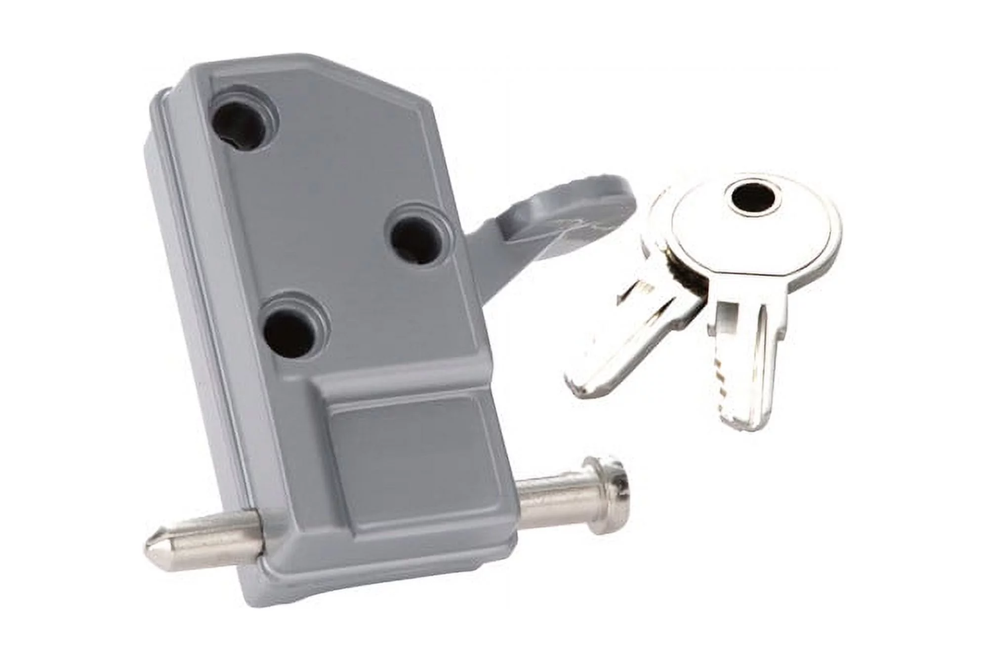 First Watch 1253 Foot-Activated Patio Sliding Door Hardened Steel Bolt Lock - Silver