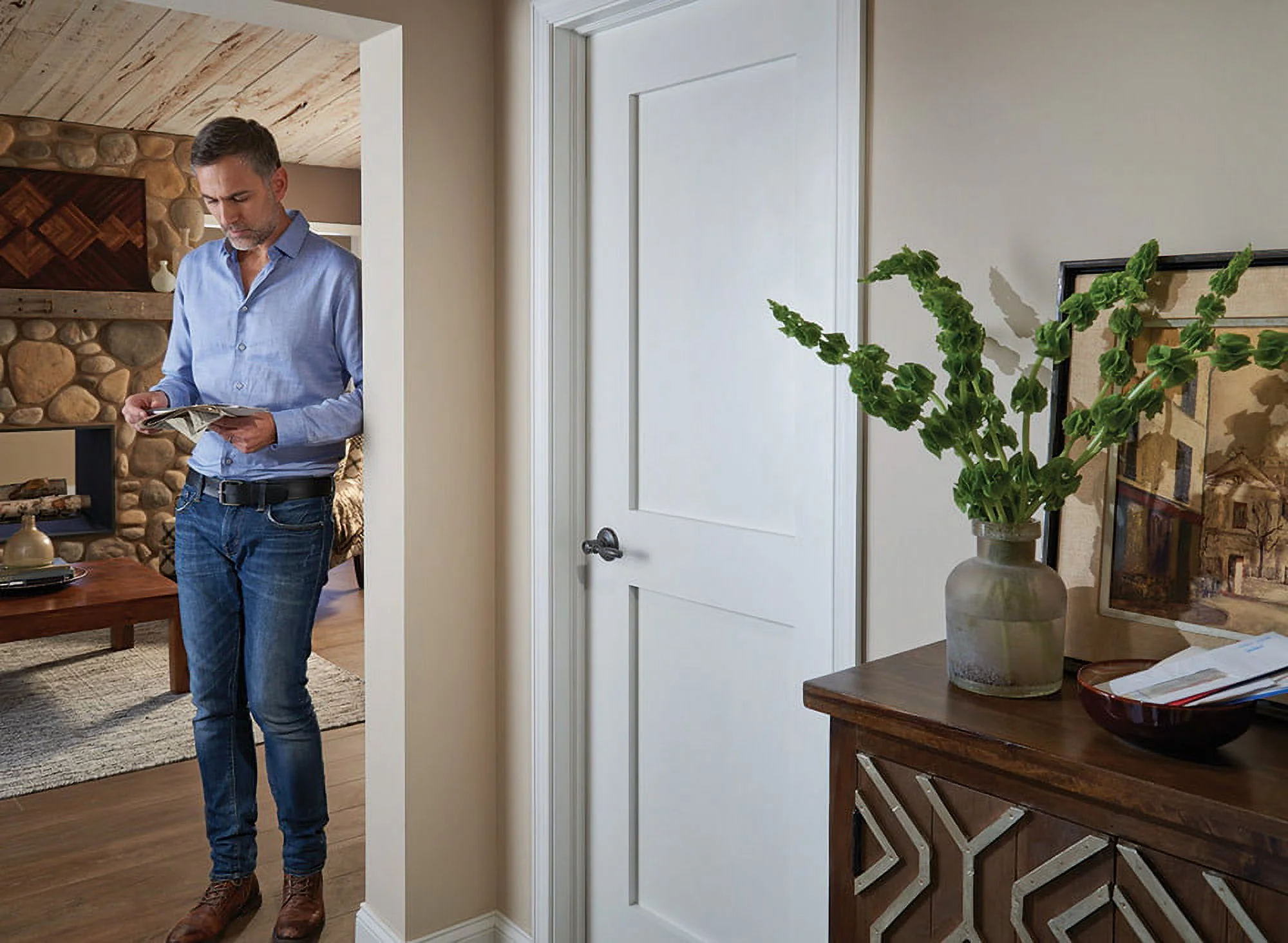 Schlage Birmingham Lever Non-Turning Lock, Aged Bronze (F170 BIR 716)