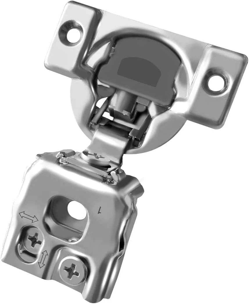 (60 Pieces) 1 inch Overlay Soft Closing Face Frame Cabinet Hinges, 105 Degree 6-Ways 3-Cam Adjustment Concealed Kitchen Cabinet Door Hinges with Screws (1 in. Overlay, 60 Pieces)