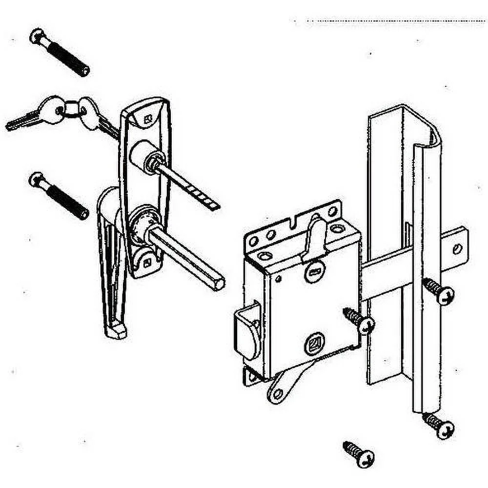 Garage Door Uni-Lock Inside Slide Lock Endstile 7 1/2