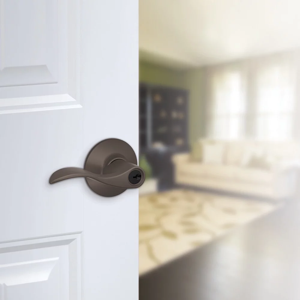Schlage Accent Lever Keyed Entry Lock in Oil Rubbed Bronze