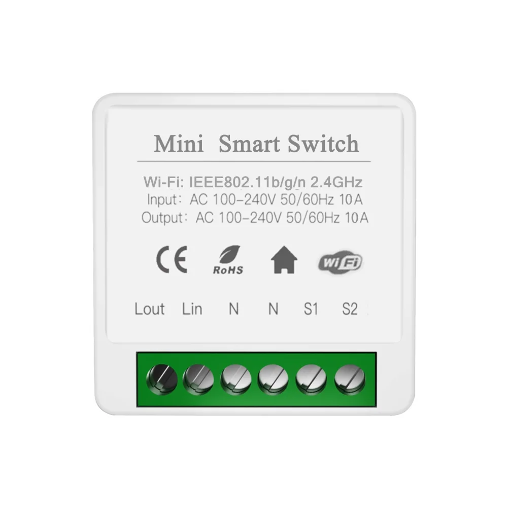 MINI Wifi Smart Switch Timer Wireless Switches Smart Home Automation Compatible with Tuya Alexa Google Home