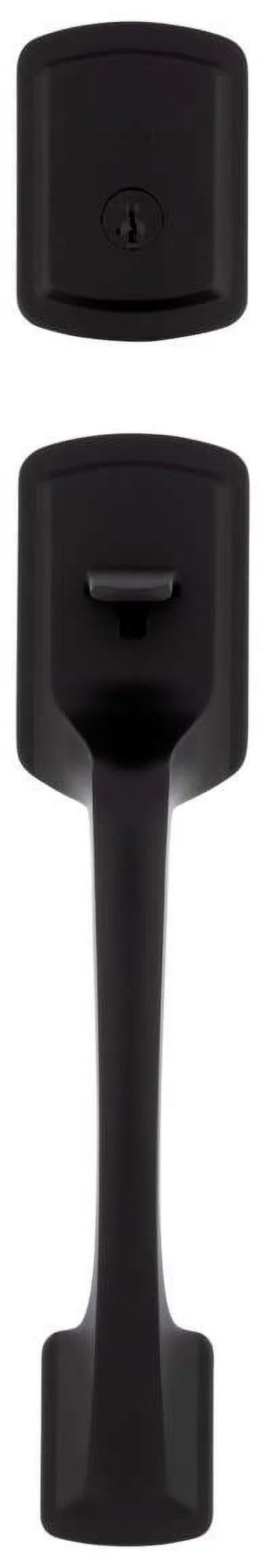 Prague Single Cylinder Exterior Only Handleset featuring SmartKey Series in Polished Chrome