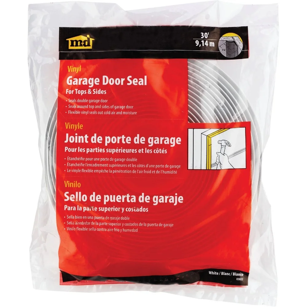 M-D 1-1-2 In. x 30 Ft. White Vina-Strip Garage Door Seal 03822 03822 271268