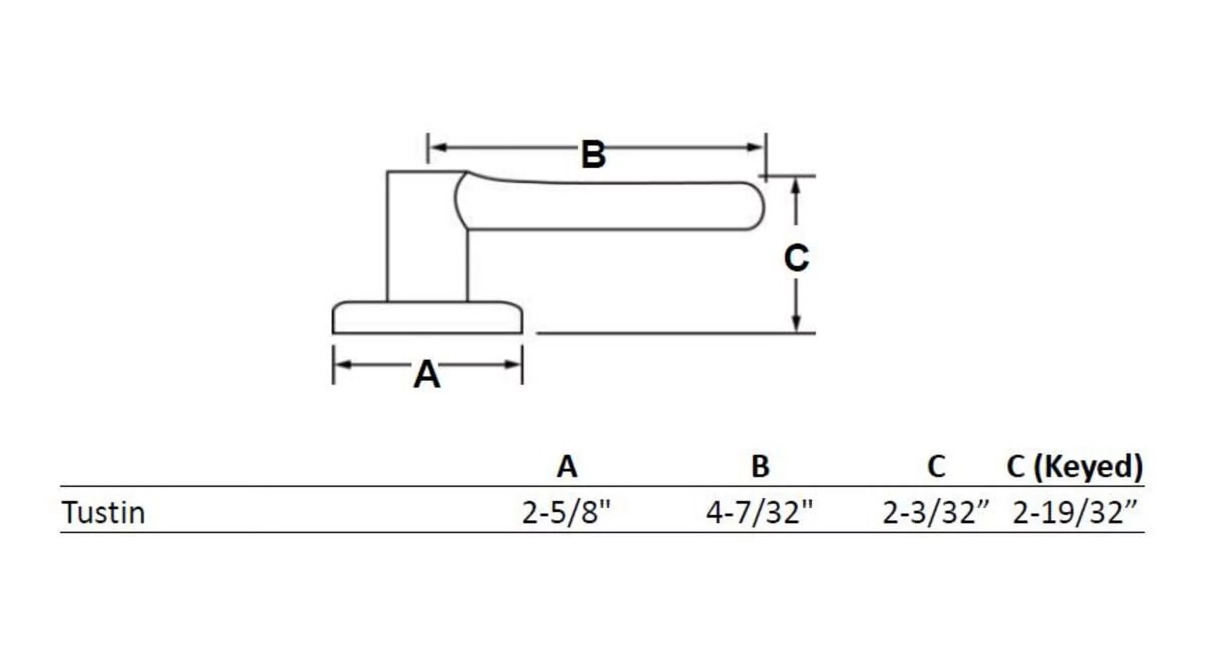 Tustin Lever Half Dummy in Venetian Bronze