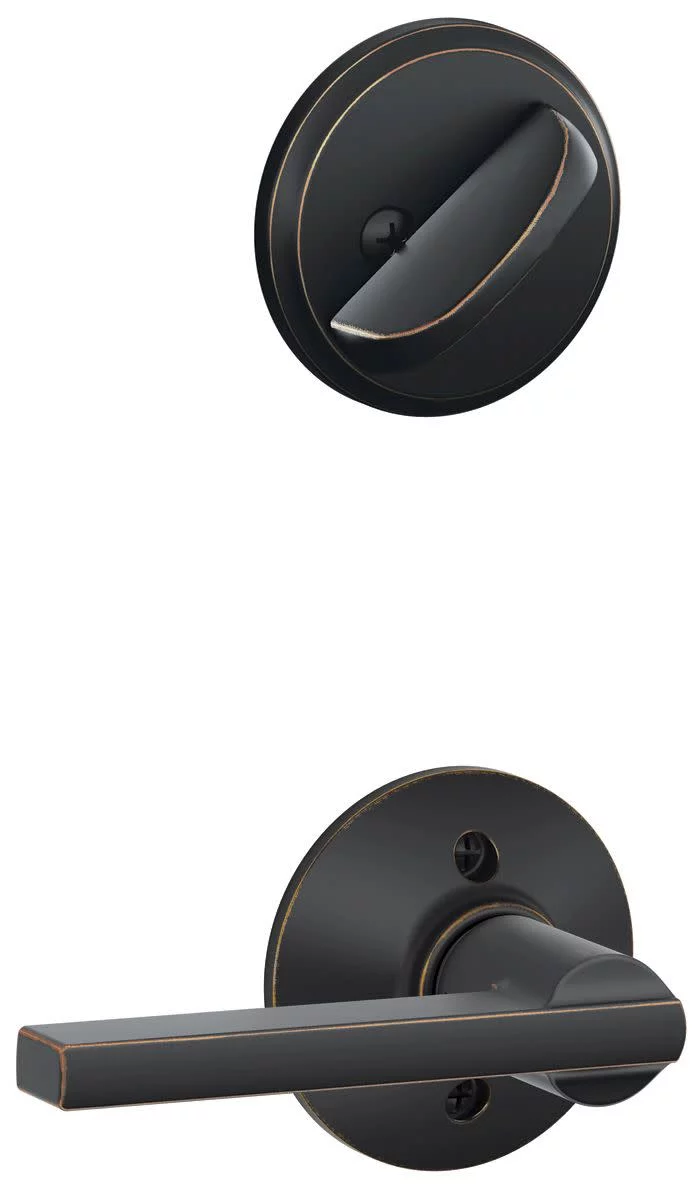 Schlage F59 LAT 716 Latitude Interior Lever with Deadbolt, Aged Bronze (Interior Half Only)