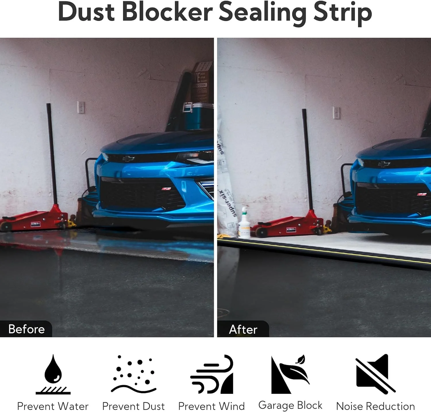 Uiversal Garage Door Bottom Threshold Seal Rubber DIY Weather pig Replacemet Weatherproof Flood Waterproof 16FT Legth